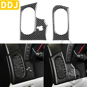 

Head Light Switch Panel Air Vent Sticker Set For Chevrolet Corvette C6 2005 2006 2007 Weave Carbon Fiber Trim Car Interior