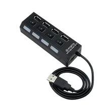 USB 3,0 высокоскоростной концентратор 4 порта вкл/выкл+ AC адаптер питания для ПК ноутбука для мобильного телефона