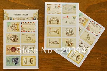 

2pcs/pack Vintage Eiffel Tower Series Stamp Paper Diary Sticker For Decoration Diary Scrapbooking
