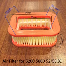 

Lawn Mower Filter Air Filter Gasoline Chainsaw Paper Replacement For 5200 5800 52/58CC Plastic Chainsaws Brand NewTool Parts