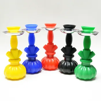 

Factory Direct Portable Travel silica gel Small Hookah Set Nargile Chicha with Narguile Hose Bowl Tongs Shisha Accessories