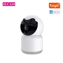 Completo hd 2mp tuya wifi sem fio cúpula pan tilt detecção de movimento áudio em dois sentidos rastreamento automático wifi câmera interior
