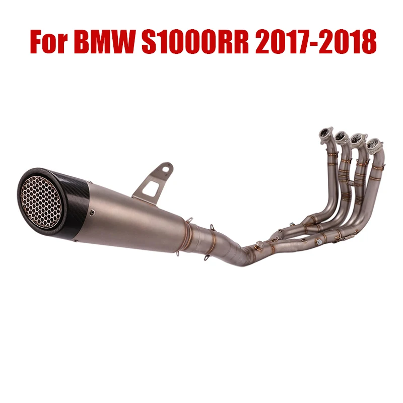 

For BMW S1000RR 2017 2018 Exhaust Front Header Pipe Escape Connect Tube Link Pipe With Muffler End Tips Slip On Motorcycle