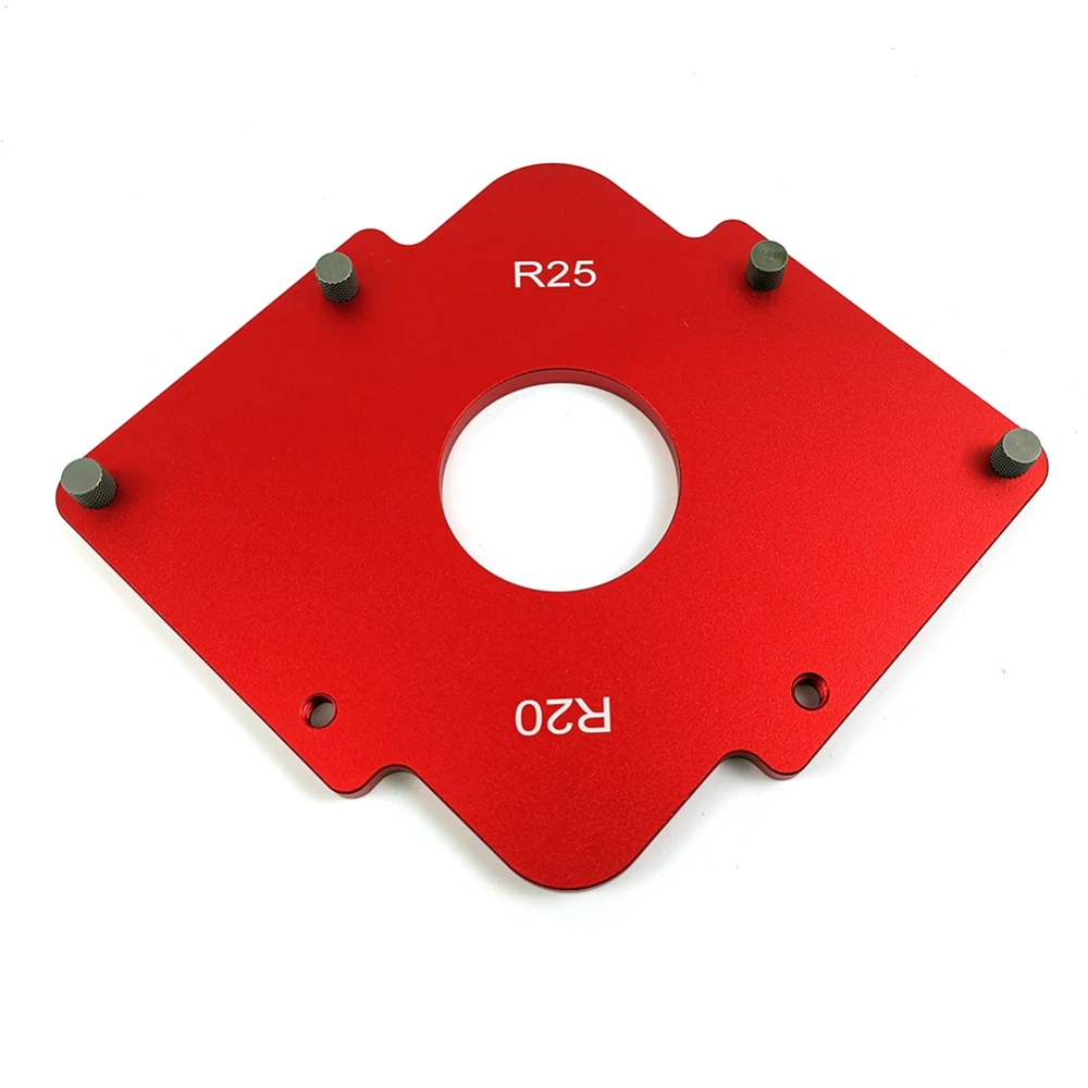 Red R20-25 Практичный стол маршрутизатора угловой джиг радиус фаска профиль шаблон для профессионального эффективного деревообработки обрезки инструменты - Цвет: Red R20-25