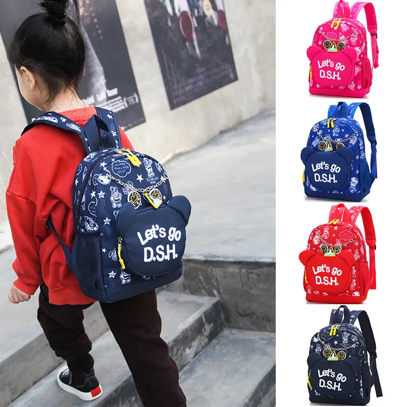 

Children Kindergarten School Bag Breathable Backpack 1-3-5-6-Year-Old Male Baby Girls Kids Korean-style Cute