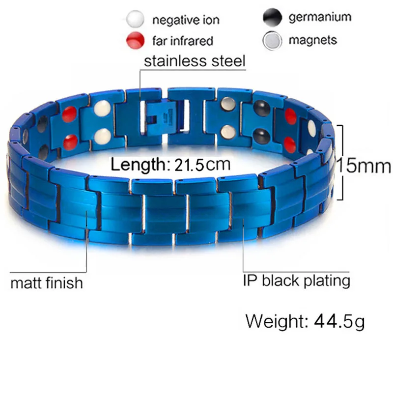 MenHealth магнитный браслет из нержавеющей стали Прямая поставка - Окраска металла: 12
