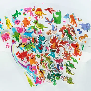 

10 Sheets/Lot 3D Puffy Bubble Stickers Cartoon Princess Cars Animals Waterpoof DIY baby Toys for Children Kids Boy Girl GYH