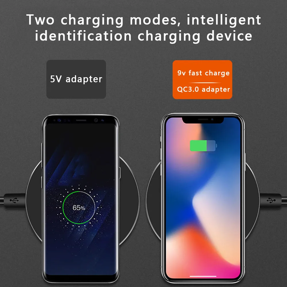 KISSCASE QI Беспроводное зарядное устройство для samsung Galaxy Note10 Plus Note10 S9 S8 S10 Быстрая зарядка для iPhone 11 11PRO 8Plus