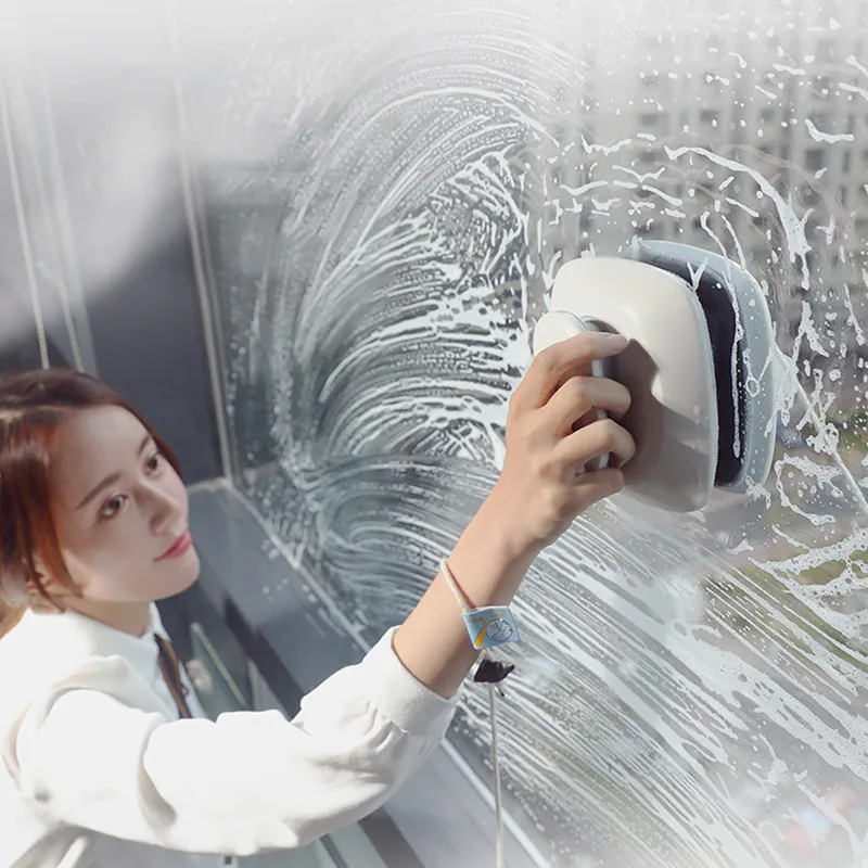 

Handheld Double Side Magnetic Window Glass Cleaning Brush for Washing Windows Cleaner Glass Surface Brush for Bathroom Kitchen