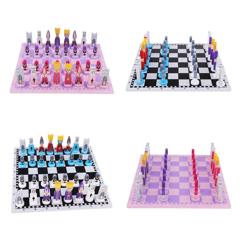 

2 Set Travel Chess Set with Chess Board Educational Toys for Kids and Adults Collection