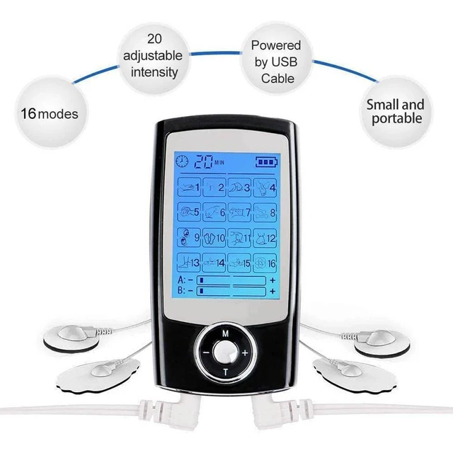 Rechargeable Tens Machine Digital Therapy Full Massager Pain Relief  Acupuncture