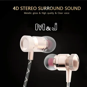 

Portable 3.5mm In-Ear Super Bass Music Metal Earphone Stereo Headset Earbuds Work Gifts Noise Cancelling Headset With Microphone