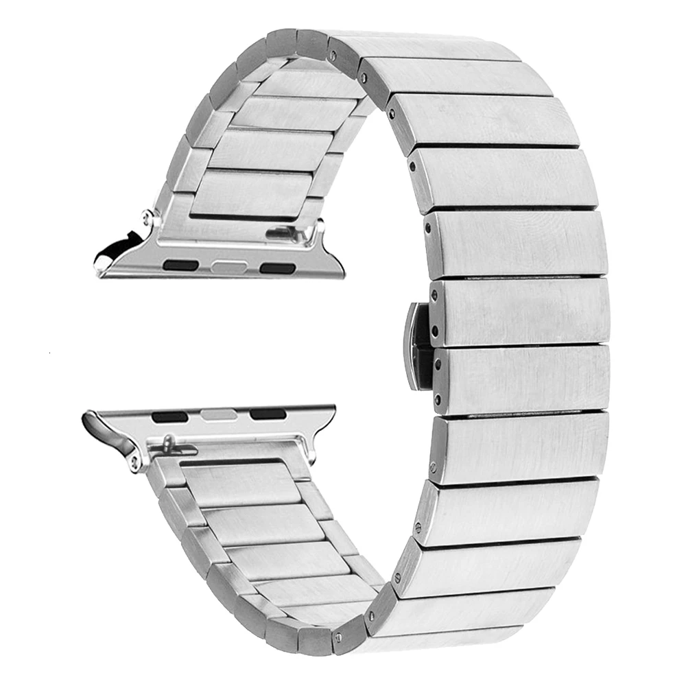 Сменный Браслет из нержавеющей стали для Apple Watch 44 мм, ремешок iwatch 5 4 40 мм, аксессуары для умных часов, петля 42 мм 38 мм