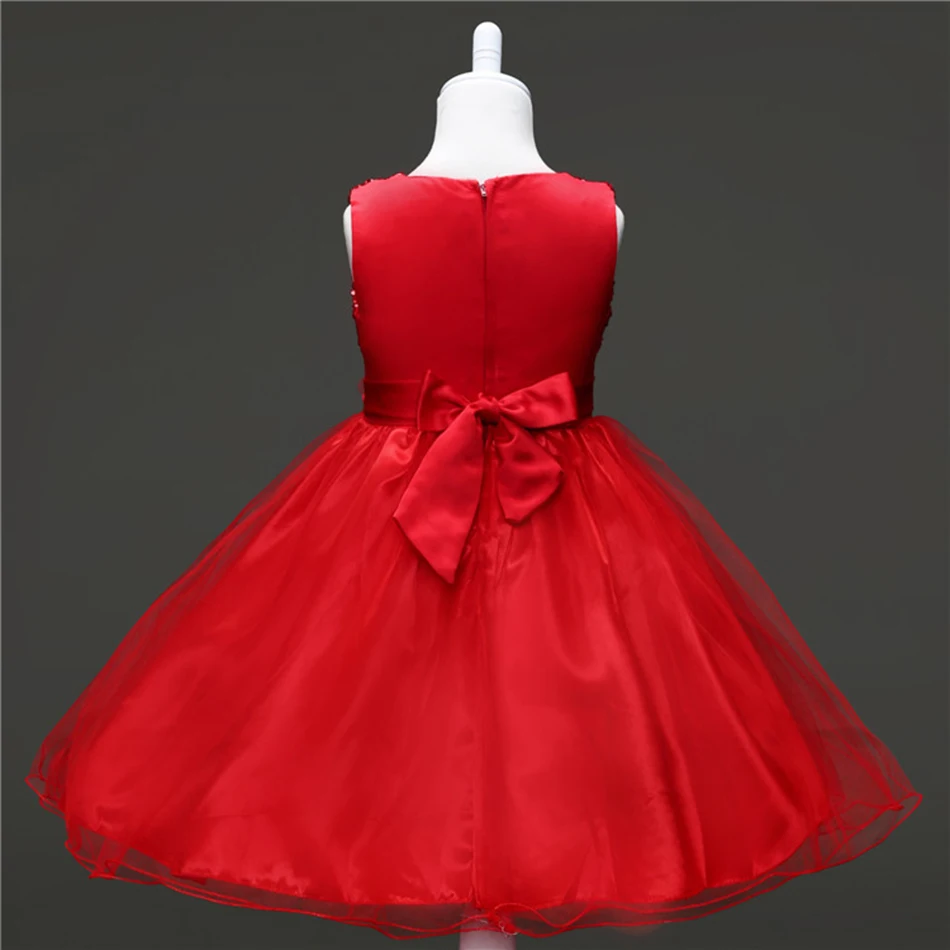 Детское платье-пачка с цветком и блестками для От 1 до 10 лет девочек; платья принцессы для рождественской вечеринки одежда на заказ для девочек; бальное платье