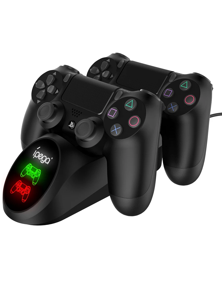 Ipega контроллер PS4 джойстик ручка двойной USB быстрая зарядка док-станция для Playstation 4 PS4 Slim/PS4 Pro