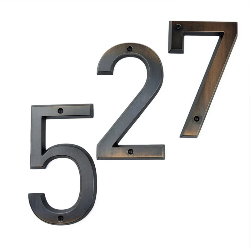 6 в 152 мм большой номер дома, номер адреса двери, цинковый сплав, винт, установленный на открытом воздухе, адрес знак#0-9 в возрасте бронзовый цвет