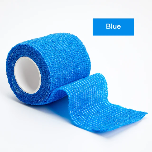 4.5M Colorful Elastic Sport Bandage Self Adhesive Bandage For Fitness Knee Support Pads Ankle Finger Wrap Kinesiology Tapes Blue