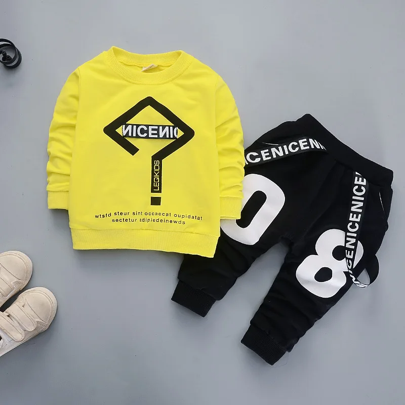 

2019 New Style BOY'S Spring And Autumn Set 1-5-Year-Old Baby Spring And Autumn Two-Piece Set Fashion Customizable