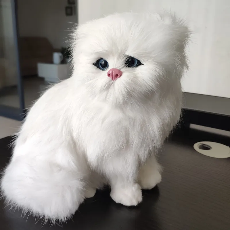 simulation cat mini persian cat model plush toys home accessories deco for children girlfriends birthday gifts 16x12x18cm DY8004