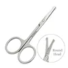 1pc Stainless Steel Portable Round Head Curved Mustache Nose Ear Hair Remover Scissor Trimmer Safety Eyebrow Beauty Scissors 3
