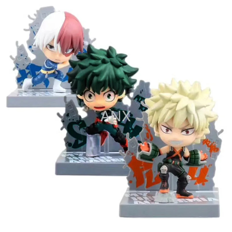

9CM My Hero Academia Todoroki Shouto Bakugou Katsuki Lzuku Midoriya PVC Figure Action Anime Collection Model Toy Gift