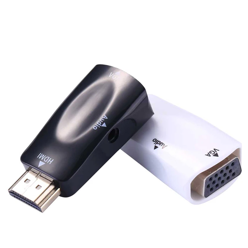 Адаптер hdmi-vga аудиокабель конвертер мужчин и женщин HD 1080P для ПК ноутбука ТВ коробка Компьютерный дисплей кабель проектора