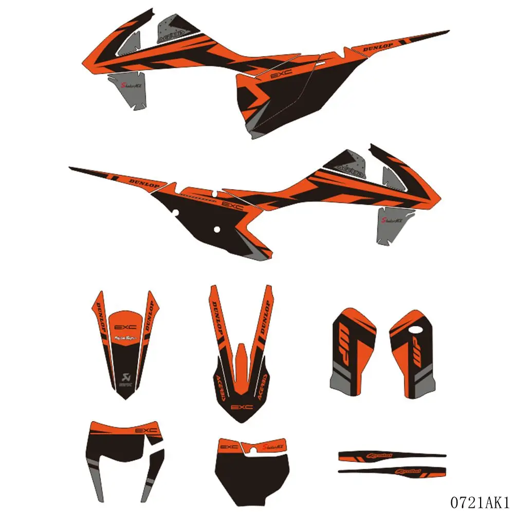 Набор графических Фоновые наклейки для KTM 125 250 300 350 450 SX SXF 2016 2017 2018 EXC EXCF XCW 2019 |