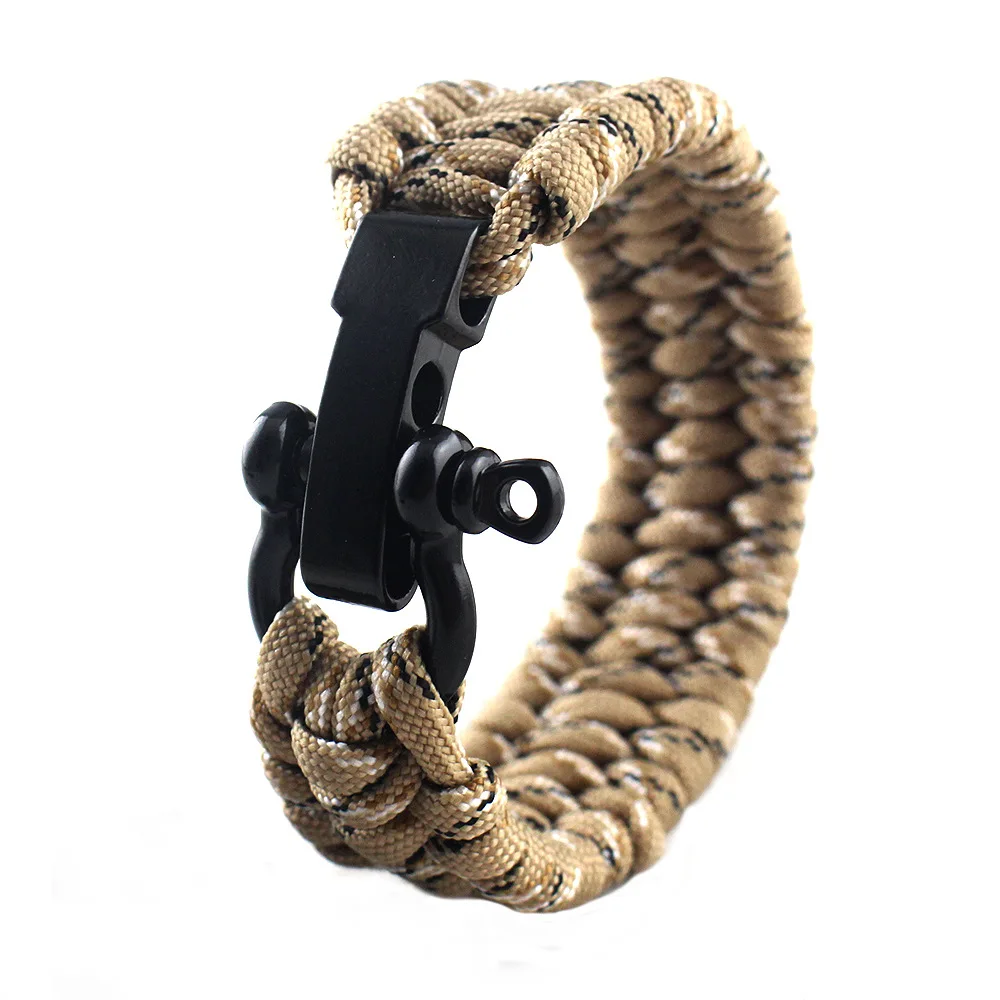 23CM Braided Nylon Hand Rope Climbing Camping Emergency Rescue Paracord bracelet Dia.4mm 7 stand Cores Paracord for Survival