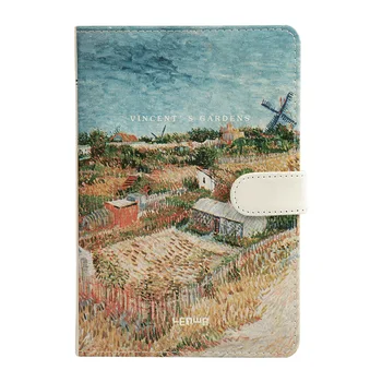 

Vintage Leather Van Gogh Notebook 2020 B6 Cute Diary Notebook Thick School Studeng Diary Notepad Stationery Supplies Handbook
