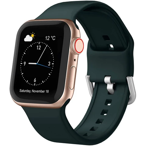 Strap For Apple Watch Band 44mm 45mm 42mm High Quality Sport Belt IWatch 40mm 38mm 41mm Series 7 6 5 4 3 SE Bracelet