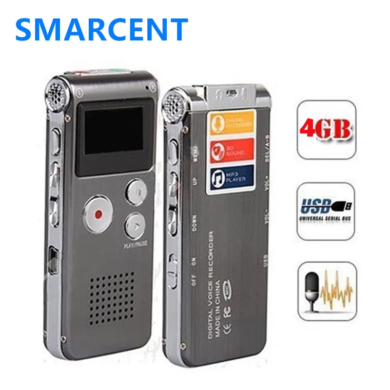 Smartcent 8 Гб Диктофон USB Flash цифровой аудио Скрытый Звук caneta espia tascam MP3 плеер|Цифровые
