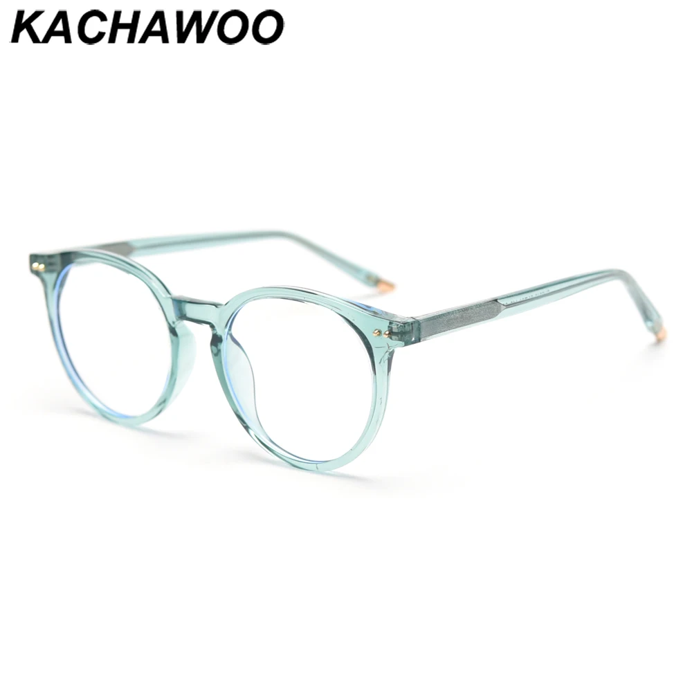 Kachawoo круглые оправы для очков женские зеленые черные прозрачные ретро очки