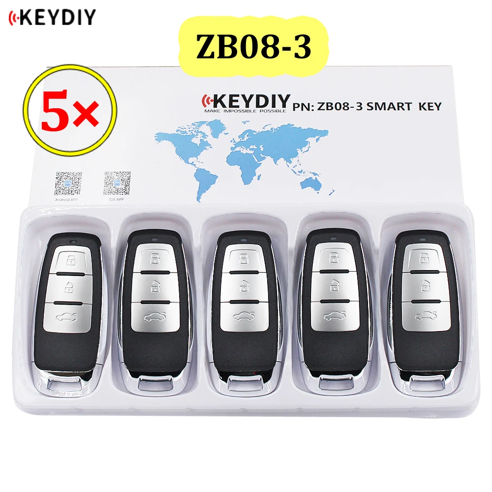 US $79.74 5pcsLot Universal Keydiy Zb083 Kd Smart Key Remote For KdX2 Kd Car Key Remote Replacement Fit More Than 2000 Models