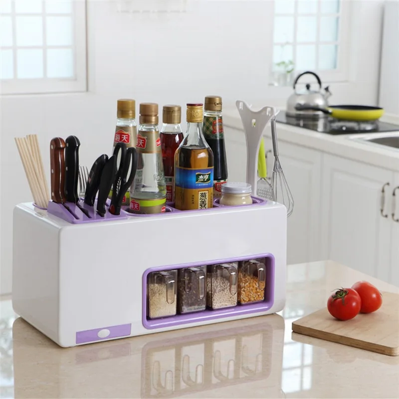 

Manufacturers Direct Selling Kitchen Storage Rack Storage Shelf Cups Set Kitchen Supplies Combination Appliances Seasoner Box Ra