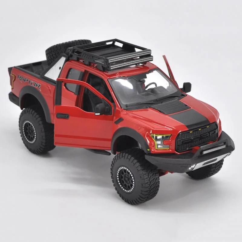 1/24 diecast alloy red simulation Off-road vehicle model metal Pickup truck toy car collection interior decoration | Игрушки и хобби