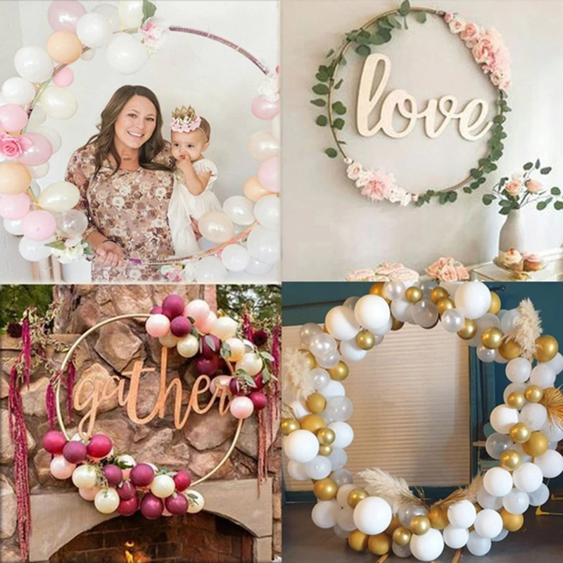 Round Balloon Arch Balloon Circle Stand Holder Frame Ring Birthday Wedding Party Baby Shower Decorations