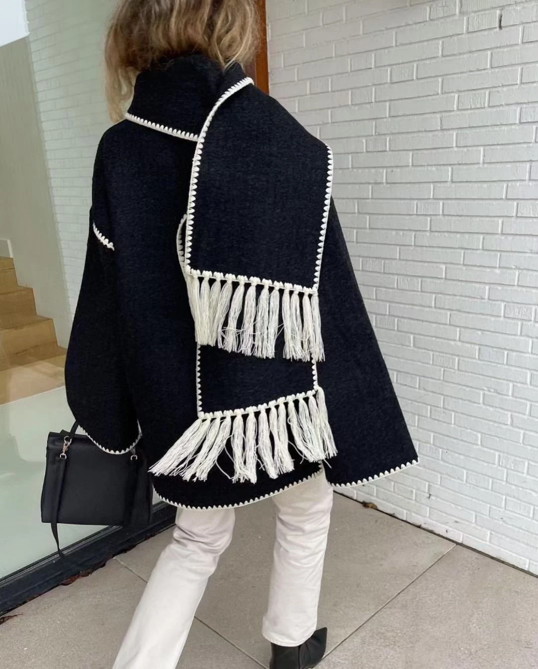 再入荷1番人気 女性のウールのコート,スカーフ付きのヨーロッパとアメリカのストリートファッション 【国内配送】 -24-7ops.com