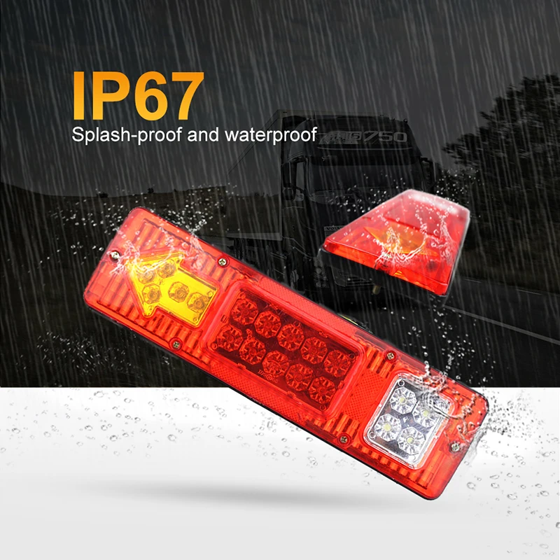 Nlpearl 2x водонепроницаемый прицеп Грузовик Лодка 19LED задние фонари 12 в 24 в 10-30 в задние фонари стоп сигнал поворота лампы дополнительное освещение