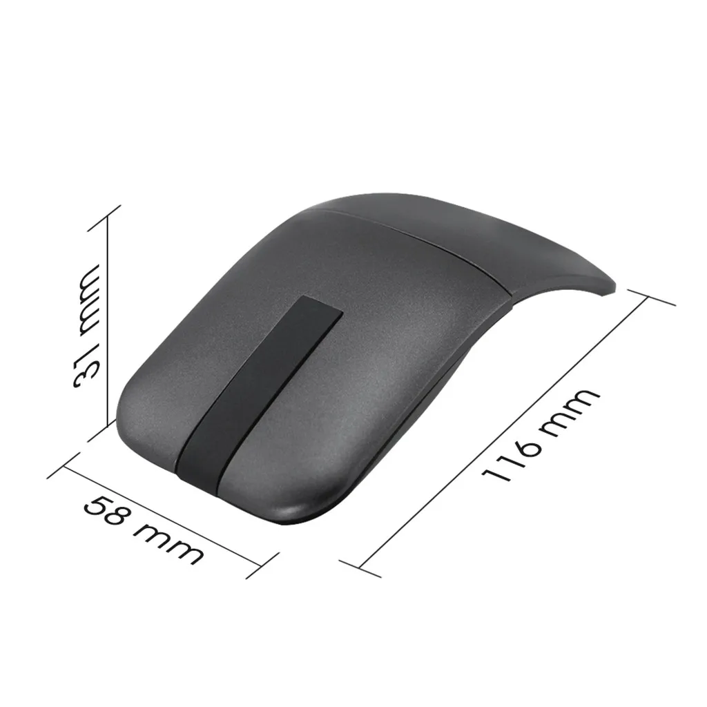 2.4Ghz Wireless Mouse 360 Degree Rotatable Foldable USB Optical Computer Mause Ultra-thin Touch Mice For Microsoft PC Laptop
