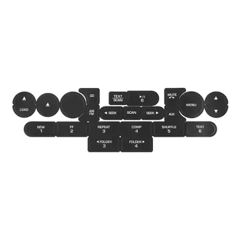 

For Ford Mustang Button decal Replacement Radio Stereo Button Repair Useful