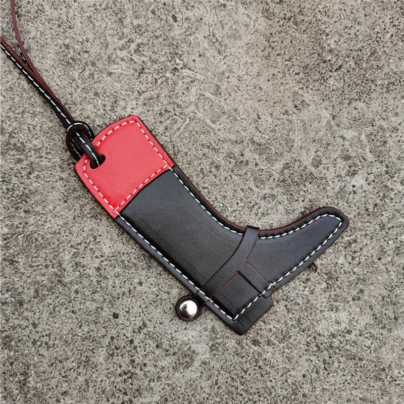 PU Leather Horseshoe Boots Style Keychain Fashion Women Bag Pendant Accessories Dropshipping