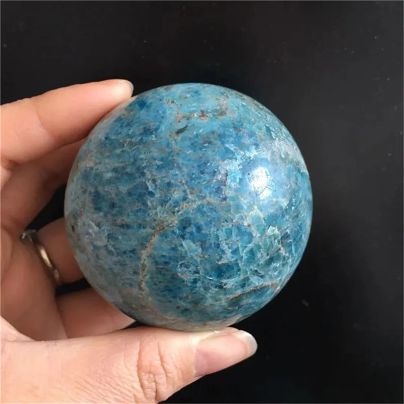 KAPU Sfera di Pietra di Apatite Blu Naturale Sfera di Cristallo di Quarzo   Minerale di Guarigione Reiki Decorazione per La Casa Regalo 50 Mm 50 Mm 