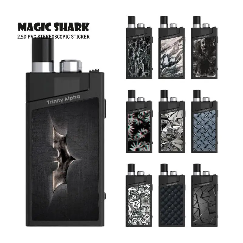 

Magic Shark Flower Diamond Joker Batman Stone Sofa Print E Cigarette Case Sticker Skin Film for Smok Trinity Alpha