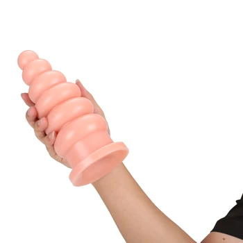 Medical Pvc 6 Balls Anal Beads Butt Plug Anale Big 87mm Huge Anal Sex Toys For Women Bdsm Dilator Anal Stretcher But Plug Xxl 6