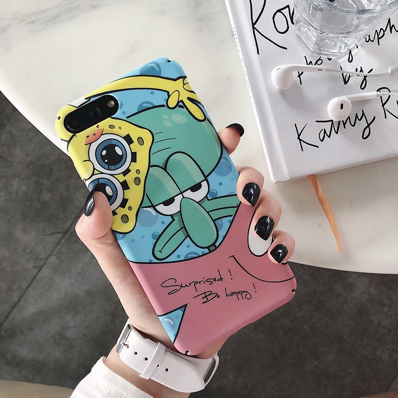 Жесткие чехлы для телефонов из поликарбоната для iphone 11Pro XS MAX X XR, мультяшный осьминог, полный Чехол для iphone 6, 6s, 7, 8 Plus, 11, 11 Pro, чехлы на заднюю панель