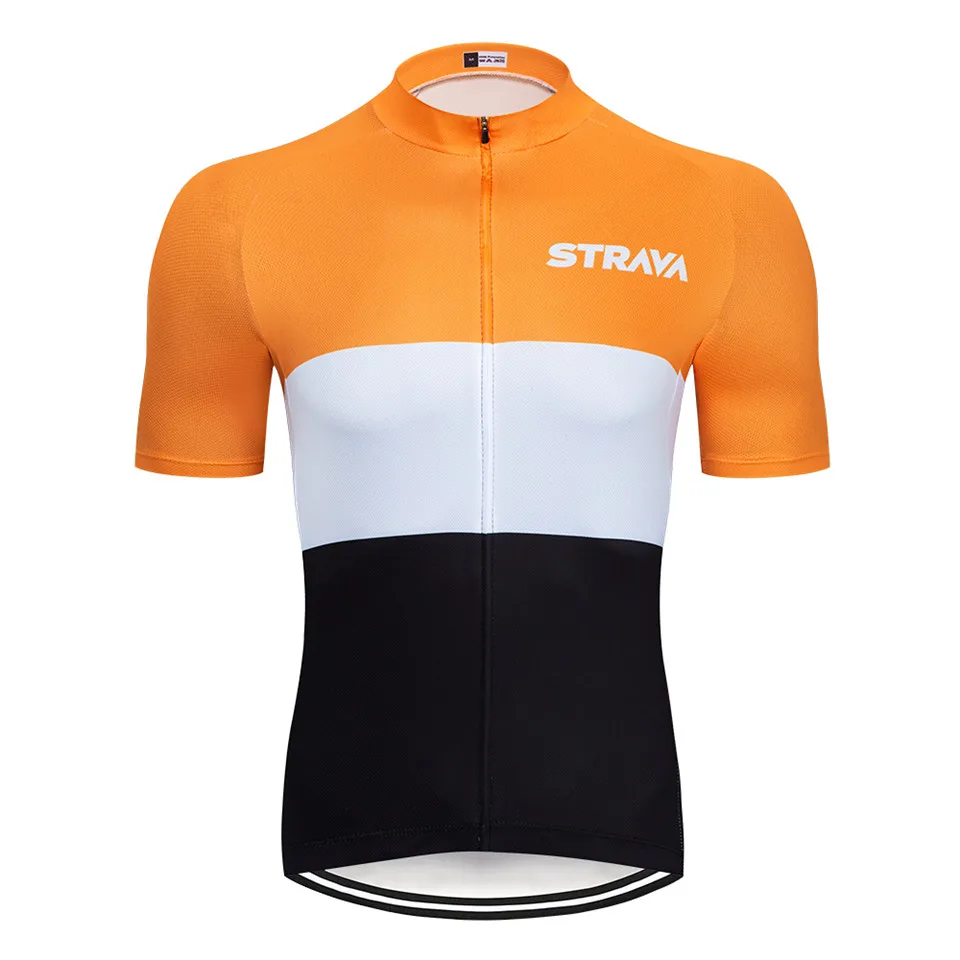 STRAVA Pro team, летние майки для велоспорта, мужские майки для велоспорта, Ciclismo Bicicleta, спортивная одежда, Майо Ciclismo, дышащая - Цвет: Short jersey