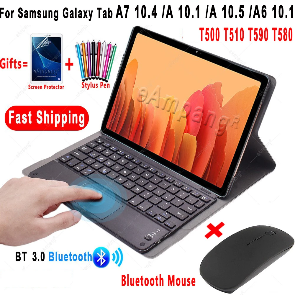 Fall mit Touchpad Tastatur Maus Für Samsung Galaxy Tab A7 2020 10,4 EINE  10,1 2019 10,5 2018 A6 2016 T500 t510 Bluetooth Mäuse|Tablets & e-Books  Case| - AliExpress