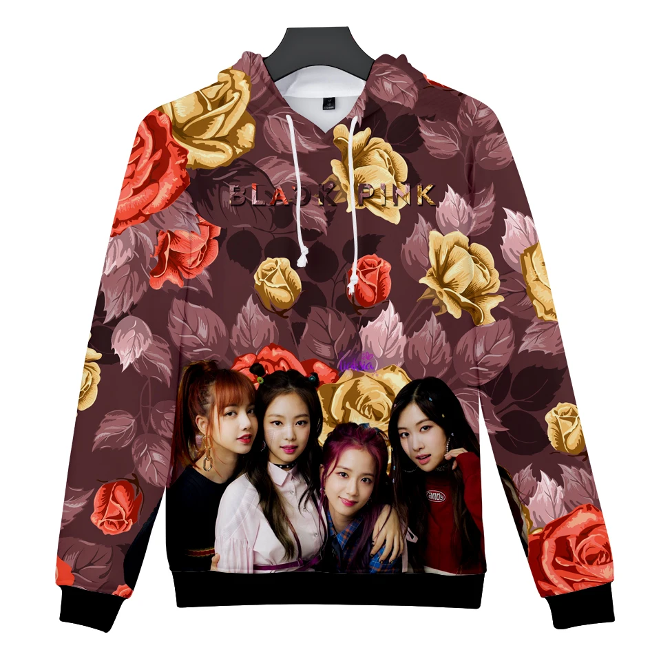 Горячая распродажа корейских идол BlackPink 3D толстовки мужские и женские осенние модные повседневные толстовки в стиле хип-хоп черные розовые толстовки с 3D принтом пальто