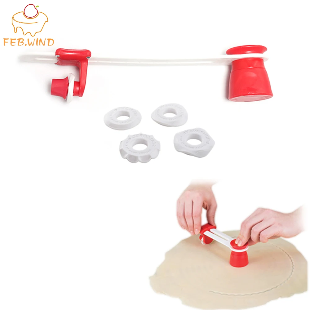 Decorative Pie Crust Cutters Pie Dough Cutter With 4 Edge Designs