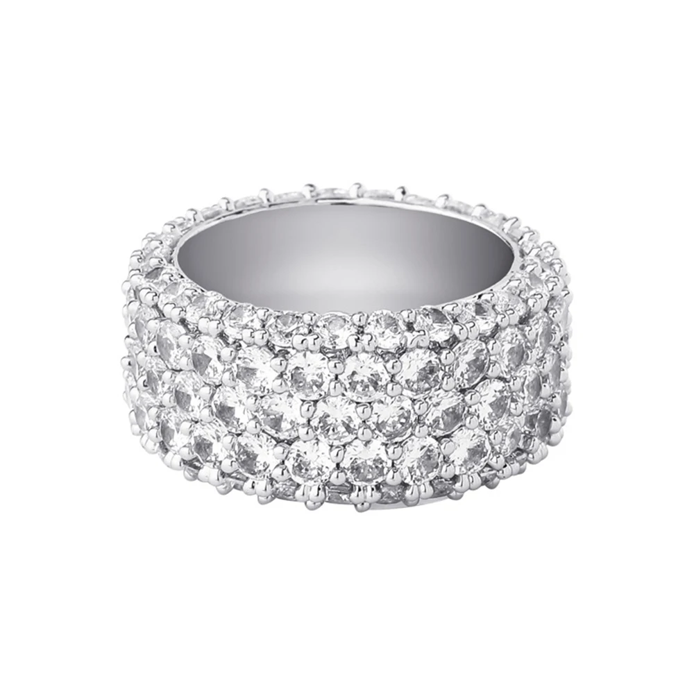 AAA+ кубический цирконий вымощенные Bling Iced Out круглые кольца на пальцы для мужчин и женщин очаровательные CZ кольца мужские хип-хоп рэппер ювелирные изделия подарок